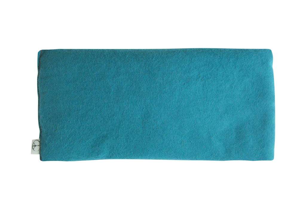 Peacegoods Unscented Eye Pillow, cotton flannel, flax seed, soft, soothing, natural, teal, green, turquoise, yoga, massage, spa, sleep, meditation, travel, made usa